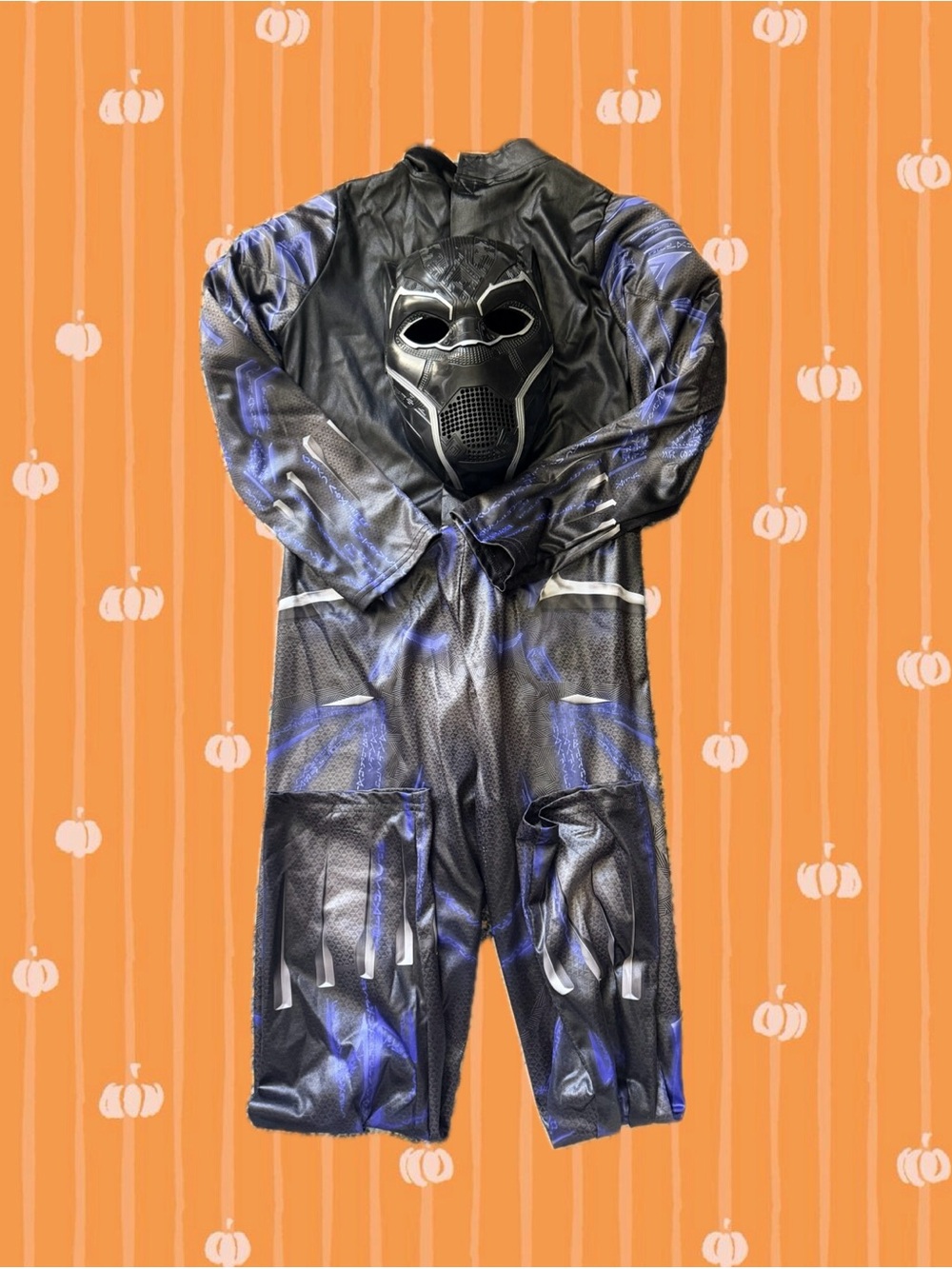 Marvel Black and Blue Black Panther Kids Costume with Mask
